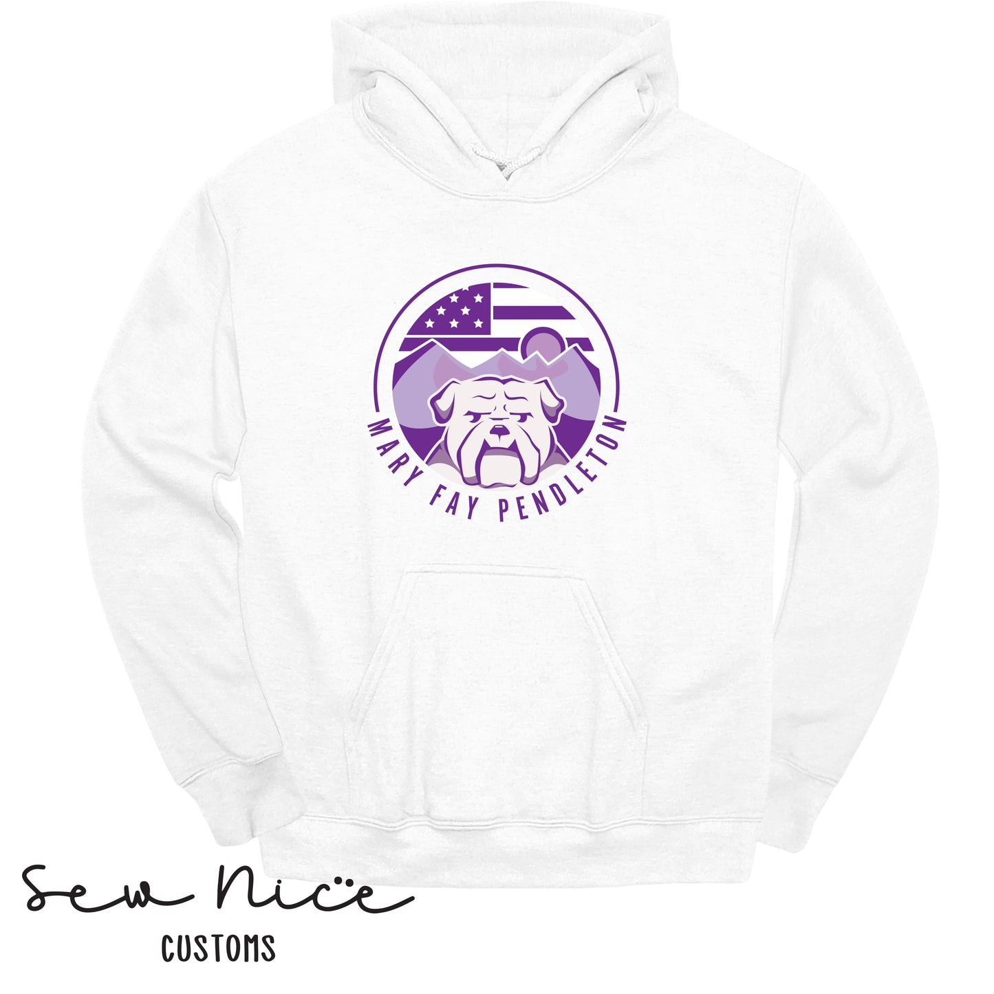 Purple Up Mary Fay Logo -Adult Hoodie