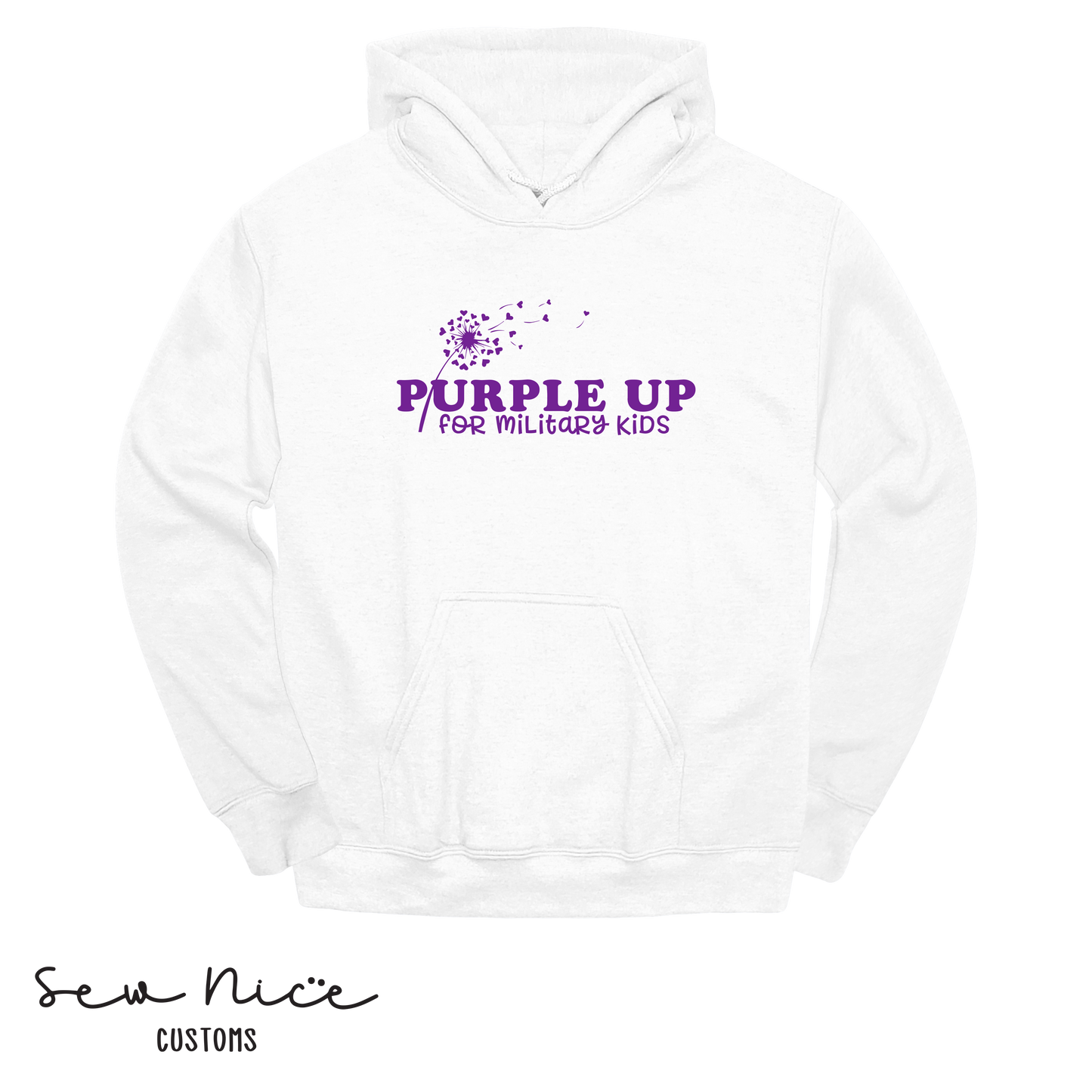 Purple Up For Military Kids - Adult Hoodie