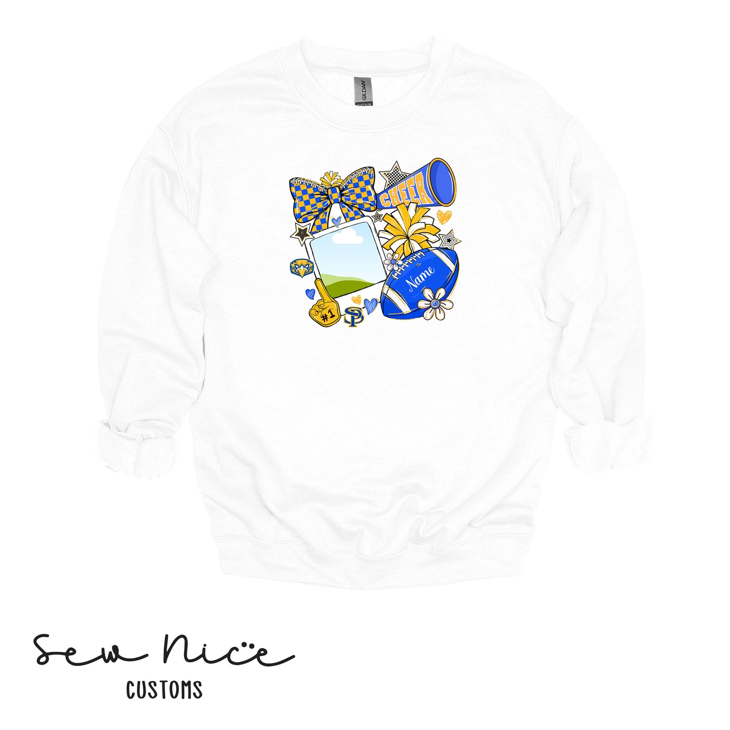 Custom SP Cheer Pic- Unisex Adult/Youth Crewneck Sweatshirt