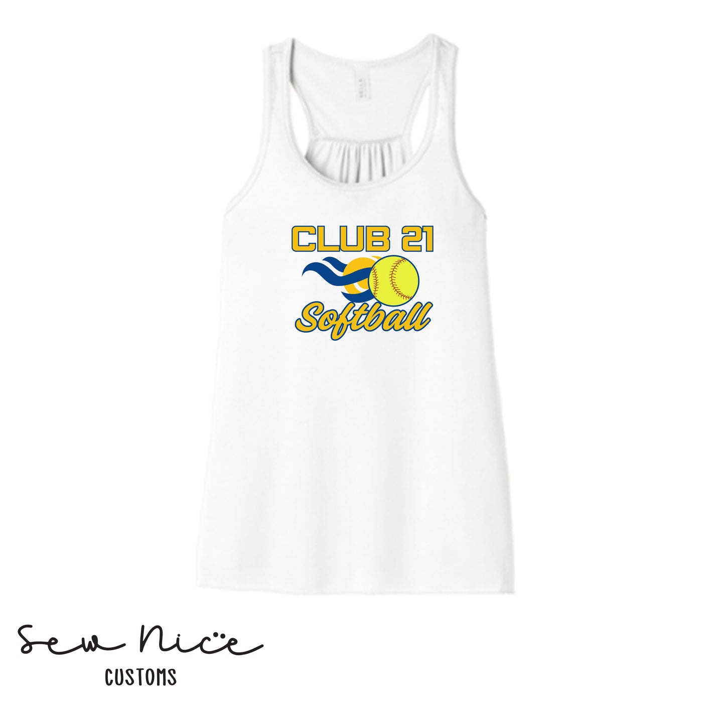 Club 21 Softball - Bella Canvas Flowy Tank Top