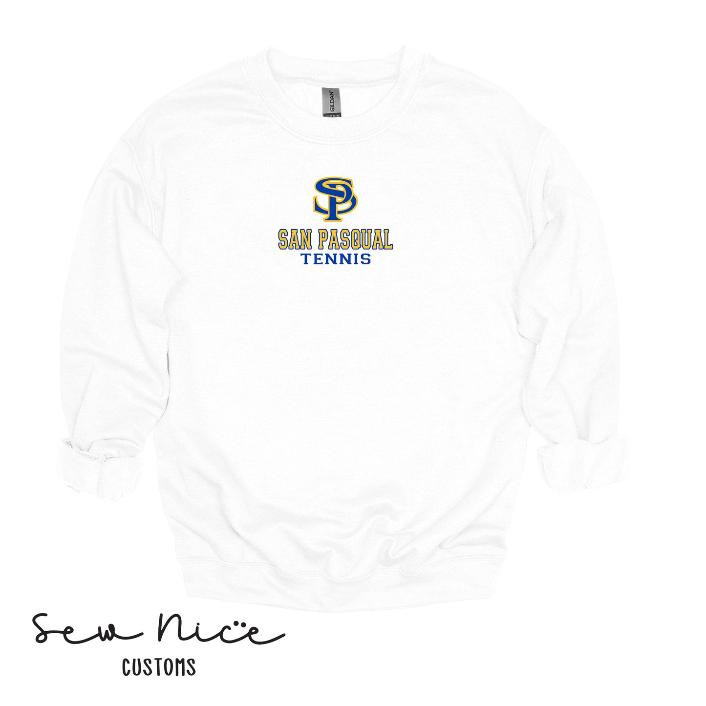 SP San Pasqual Tennis- Unisex Adult/Youth Crewneck Sweatshirt