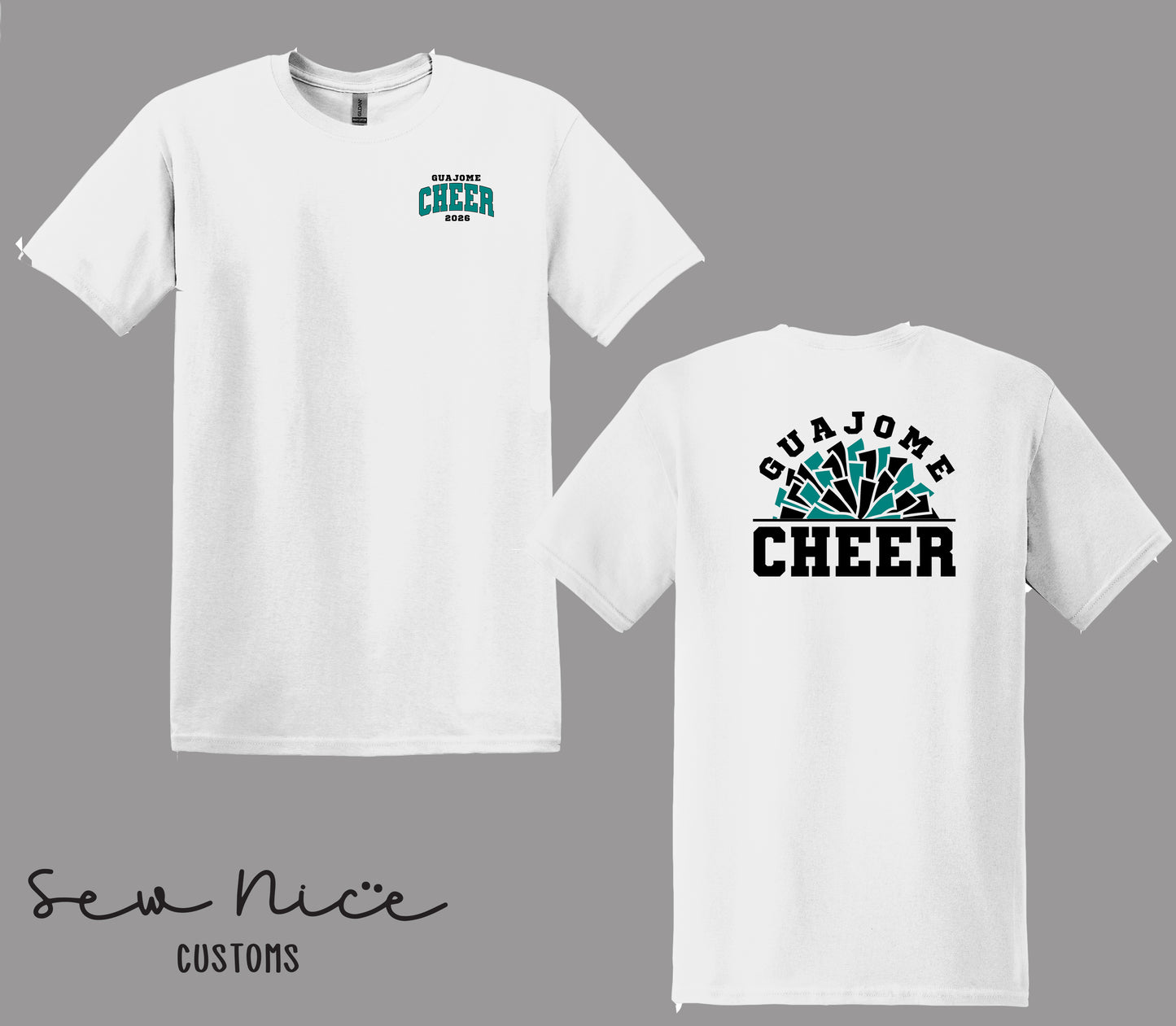 Guajome Pom Pom Cheer - Unisex Adult/Youth T-Shirt