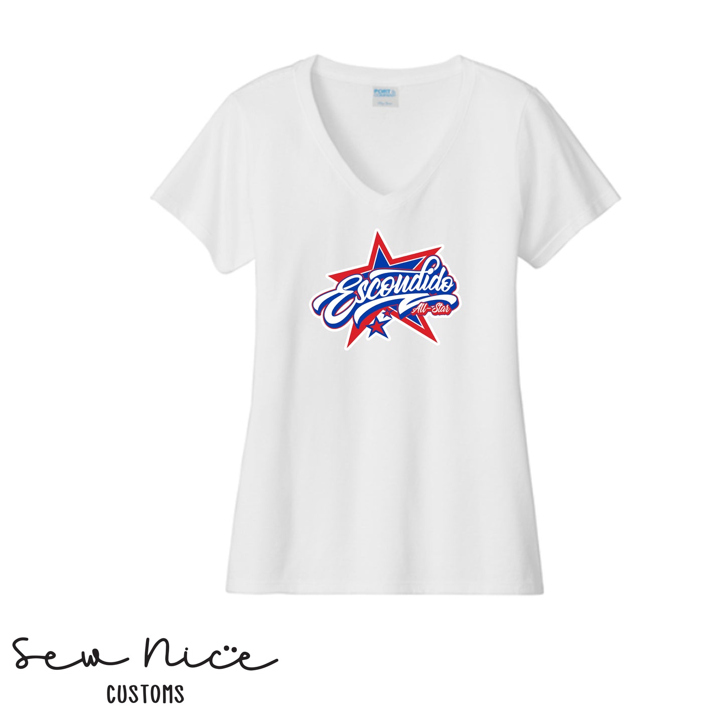 Escondido Star Logo- Ladies V-Neck