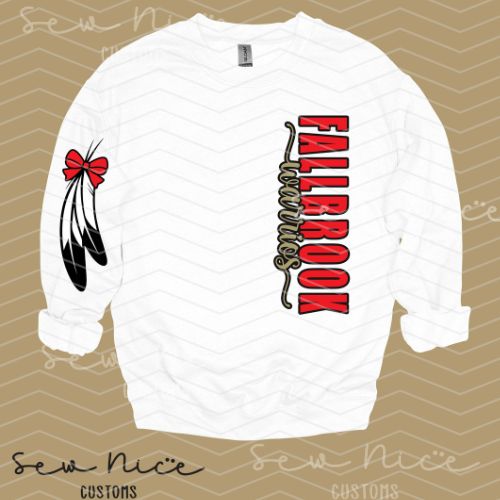 Fallbrook Warriors- Side Design Crewneck Sweatshirt