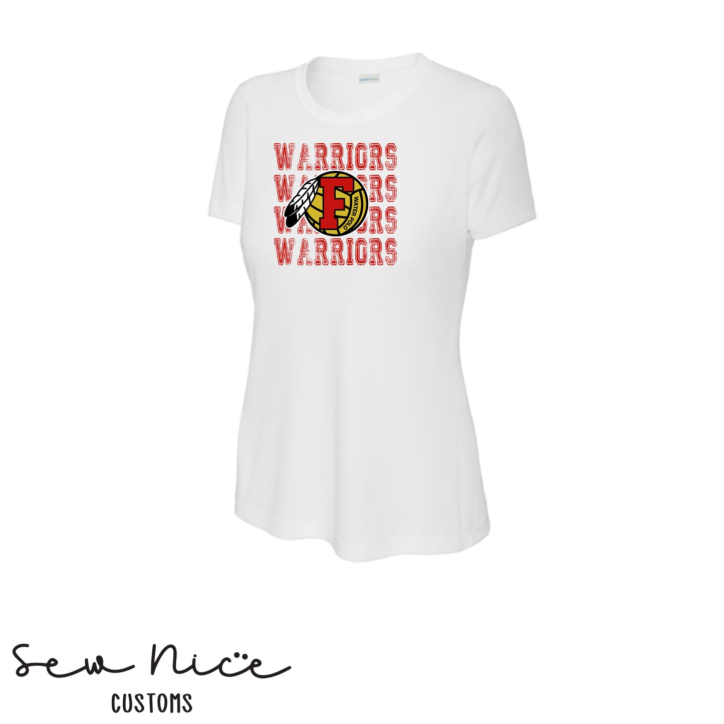 Warriors Stacked FHS Water Polo- Ladies Dri Fit Shirt