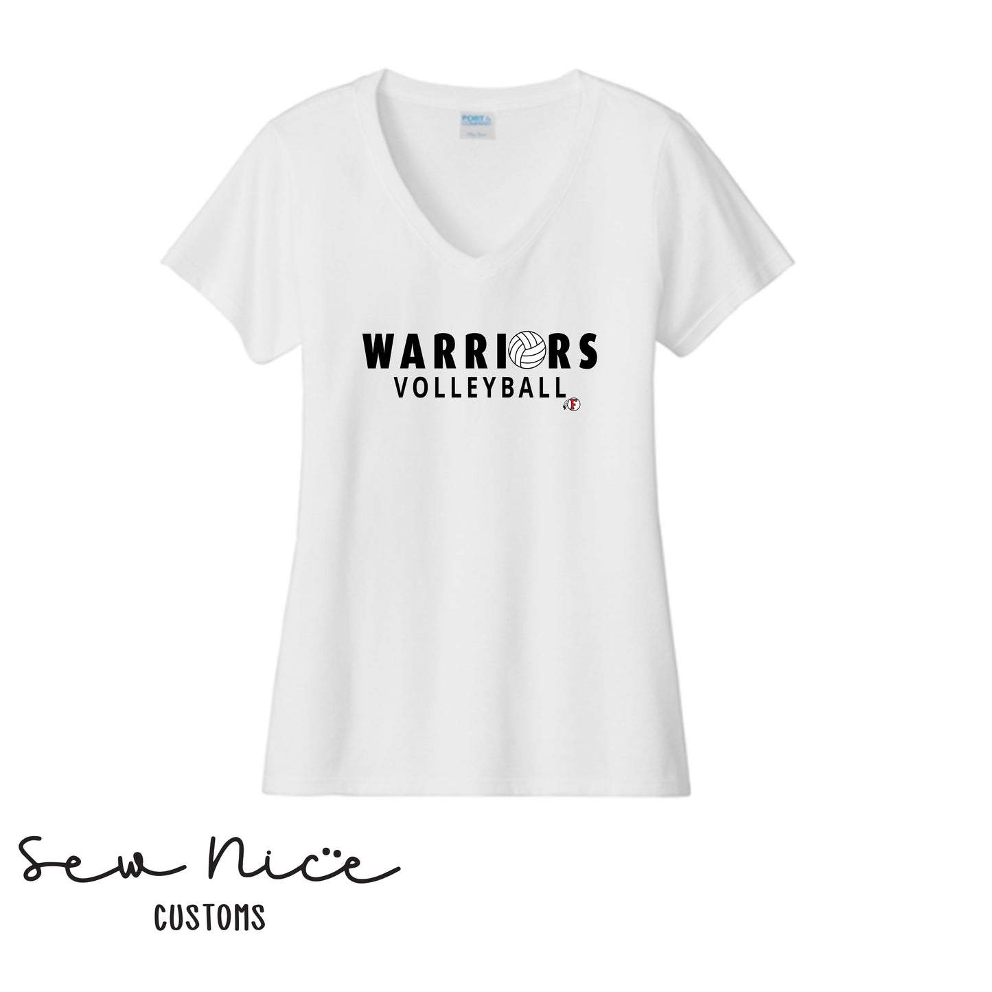 Warriors Ball Volleyball- Ladies V-Neck Shirt