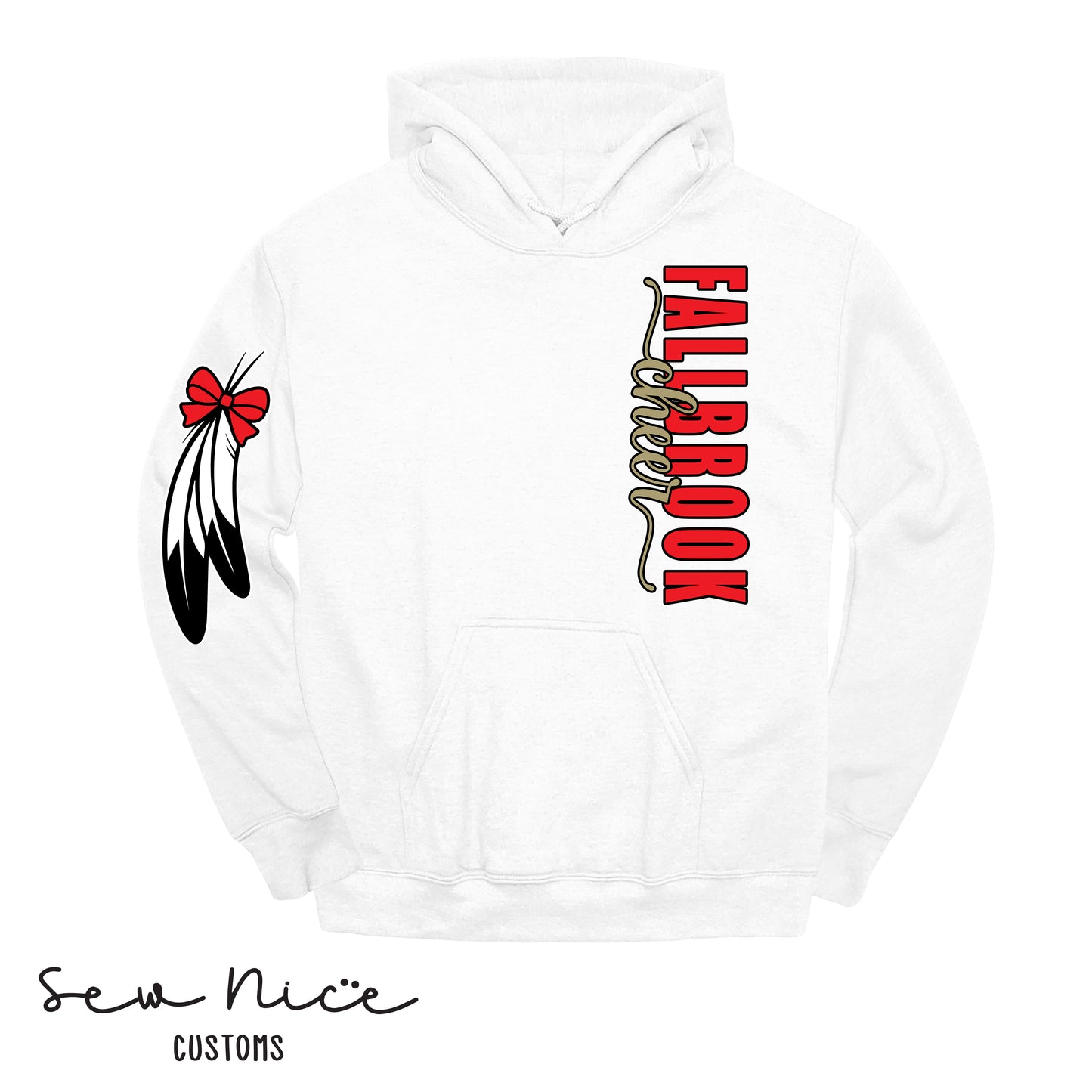 Fallbrook Cheer- Side Design- Adult/Youth Hoodie- FPW CHEER