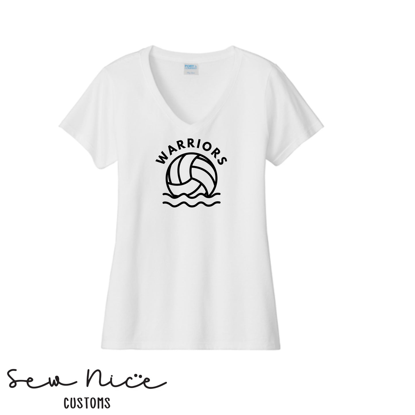 WARRIORS FHS Water Polo- Ladies V-Neck Shirt