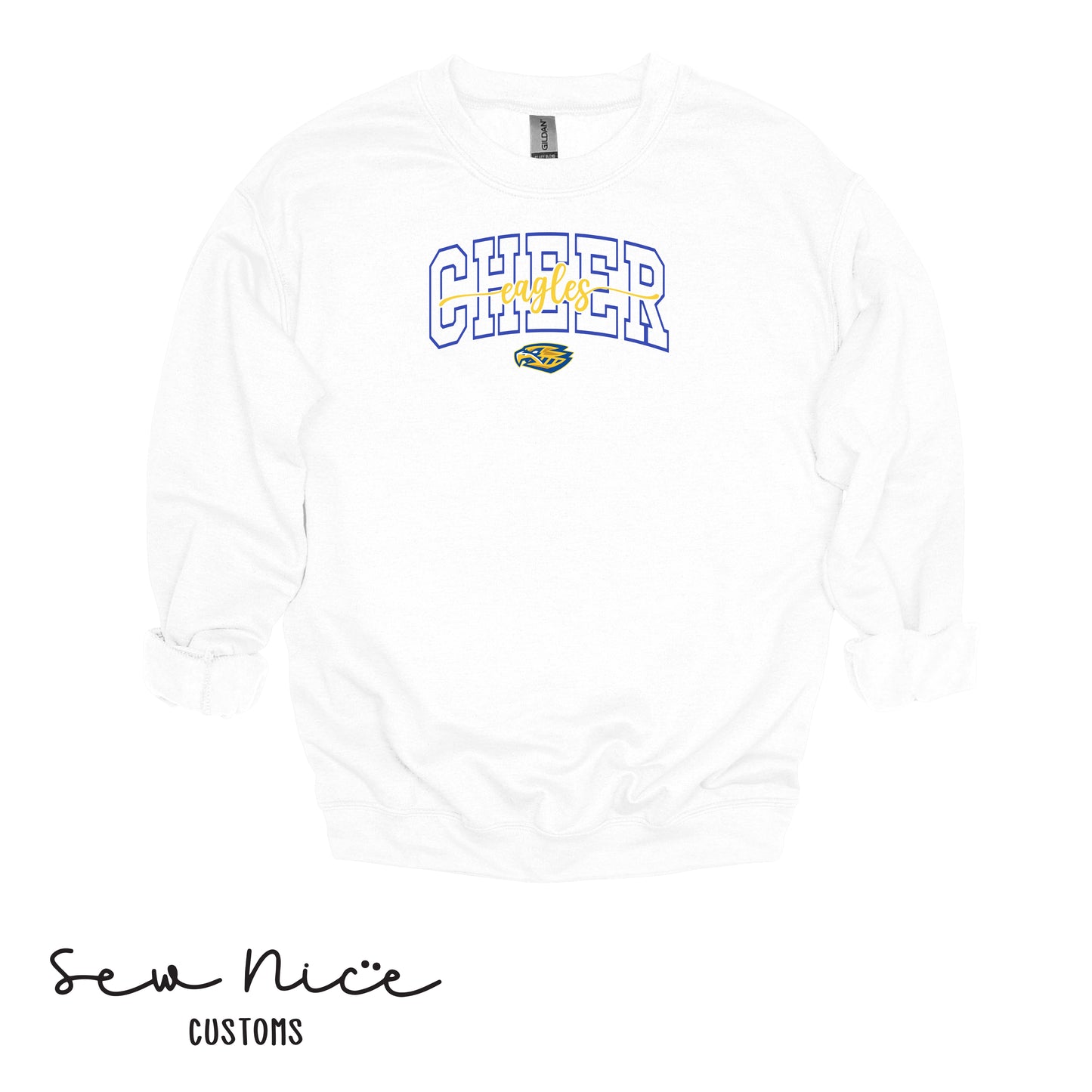CHEER Eagles Script- Unisex Adult/Youth Crewneck Sweatshirt