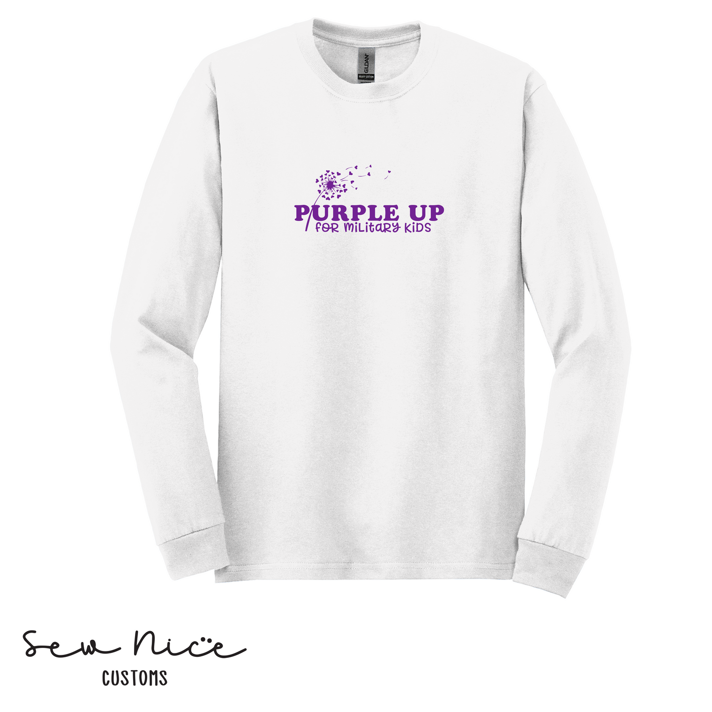 Purple Up For Military Kids - Adult Long Sleeve Shirt