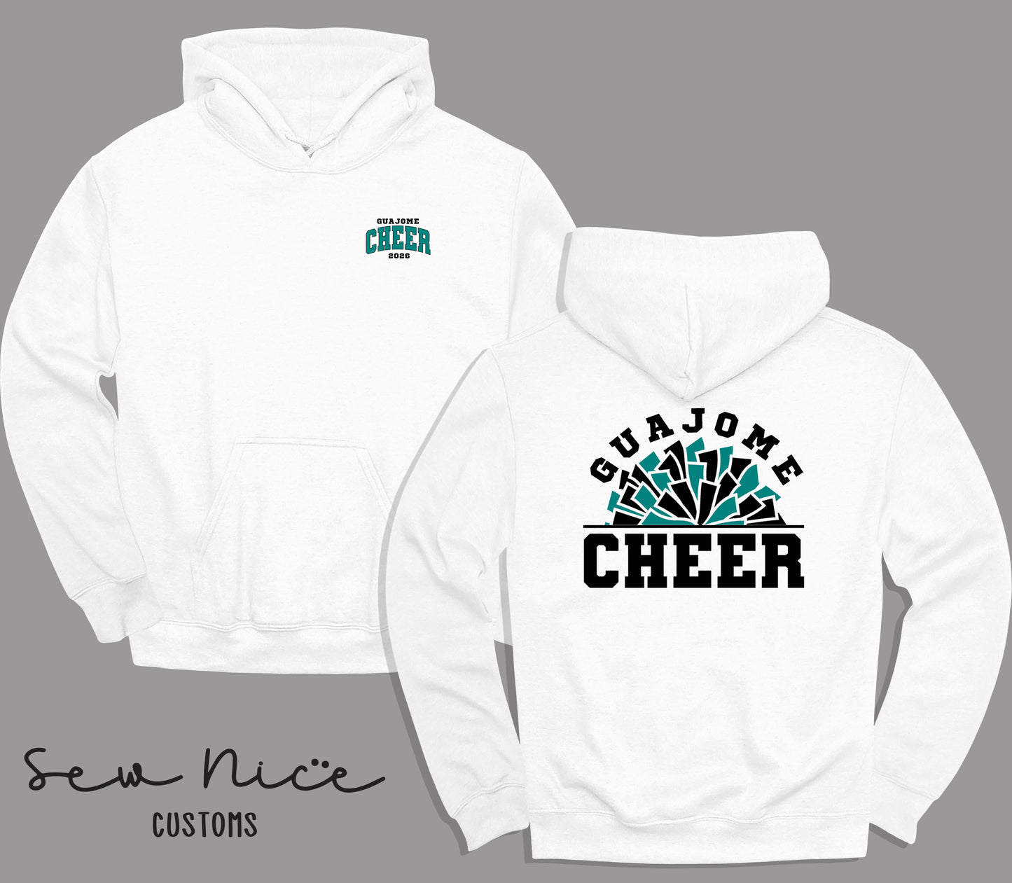 Guajome Pom Pom Cheer- Unisex Adult/Youth Hoodie