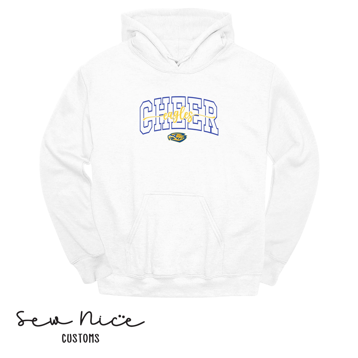 CHEER Eagles Script- Unisex Adult/Youth Hoodie