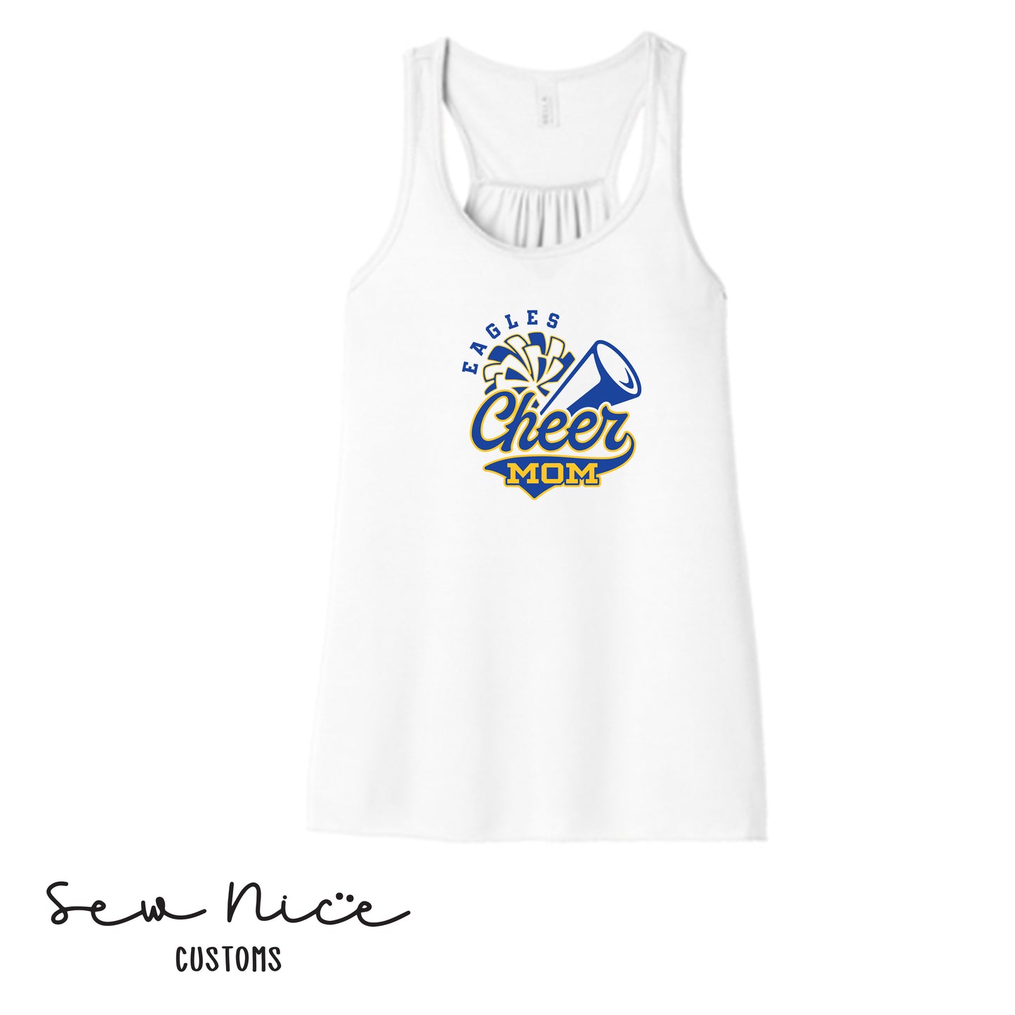 Eagles Cheer Mom- Ladies Bella Canvas Flowy Tank Top