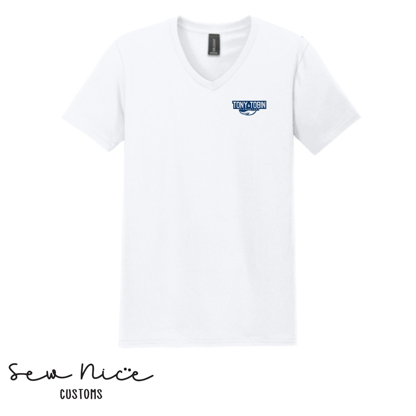 Tony Tobin Traditional Logo- Unisex Adult V-Neck Shirt