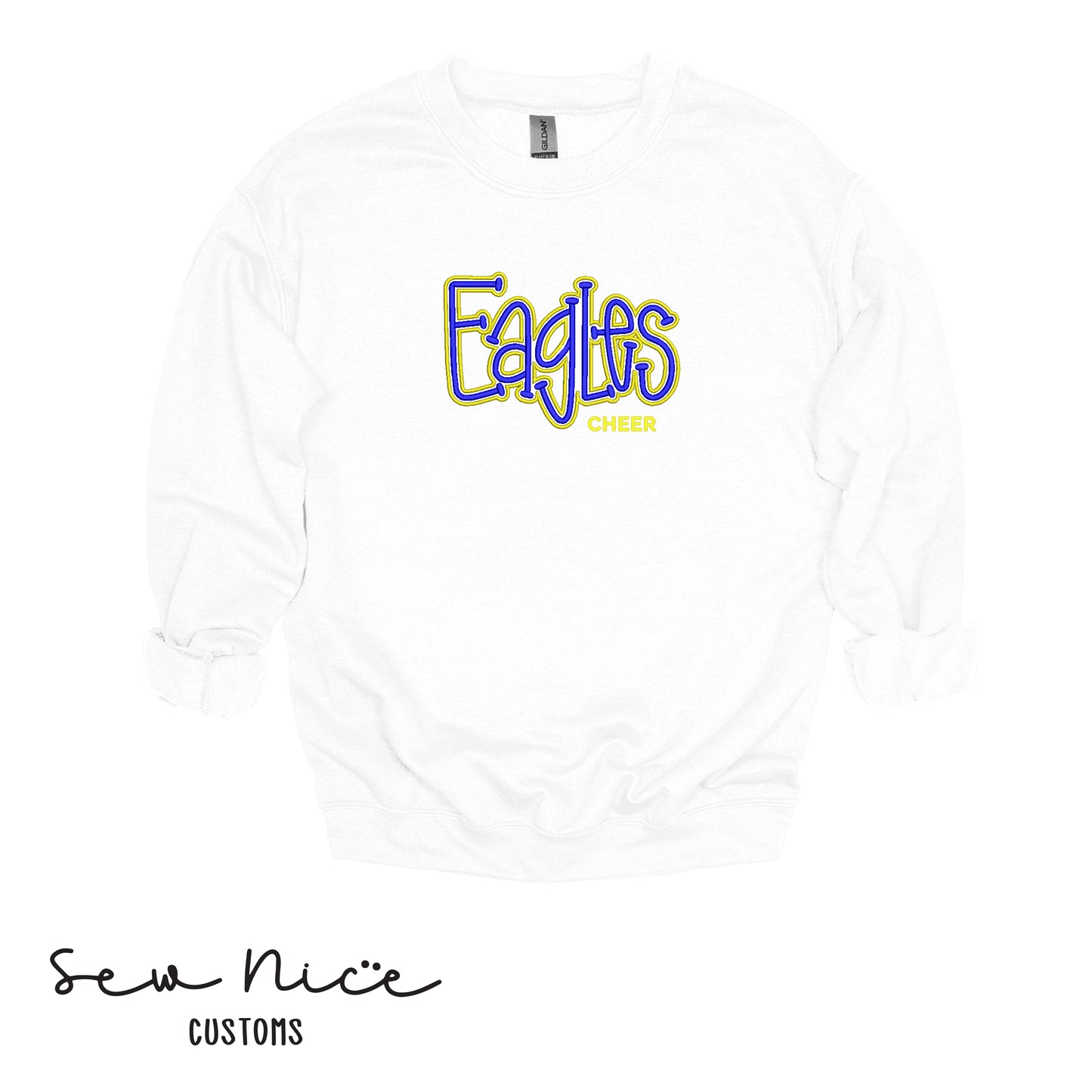Eagles Embroidered 3D Puff - Adult/Youth Crewneck Sweatshirt