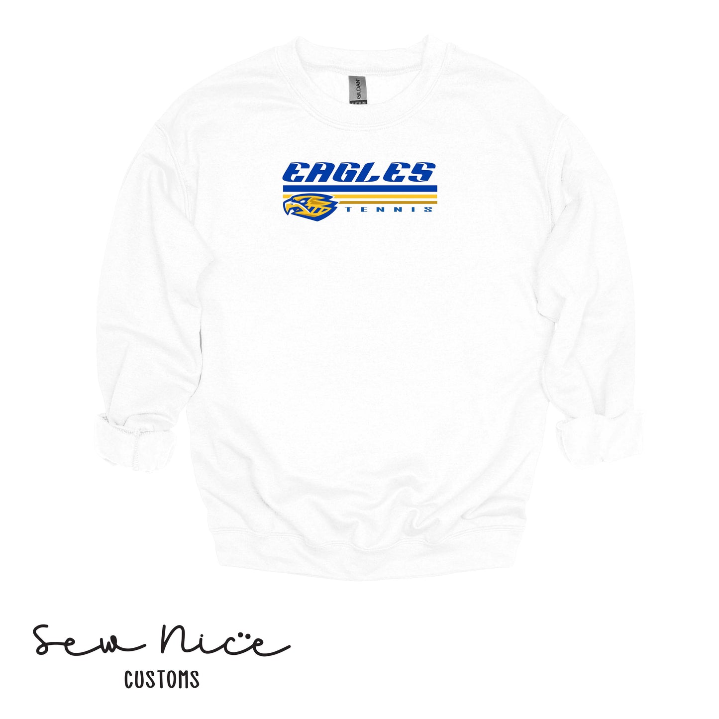 SP Eagles Lines- Tennis- Unisex Adult/Youth Crewneck Sweatshirt