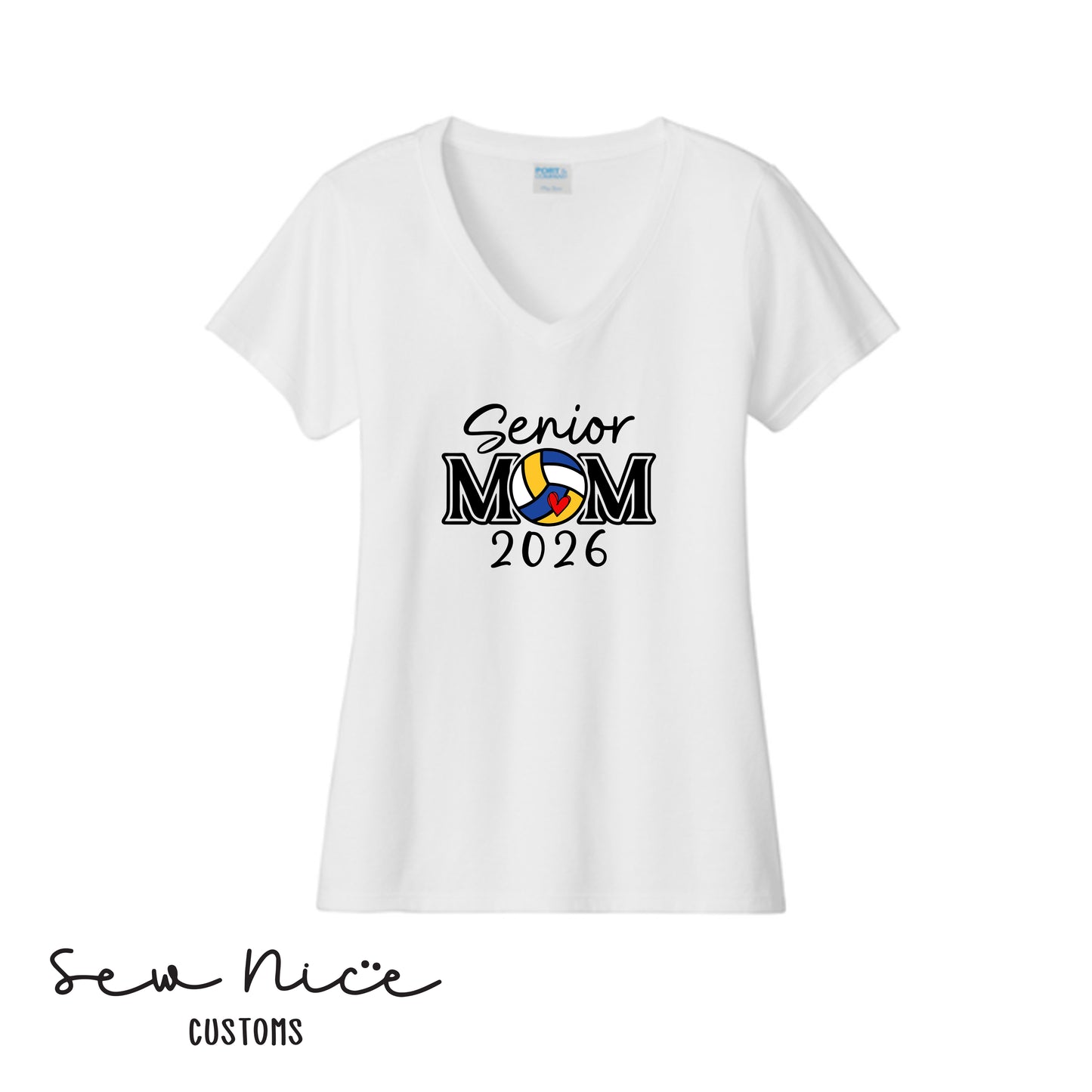 SP Senior MOM 2026 Ladies V-Neck Shirt