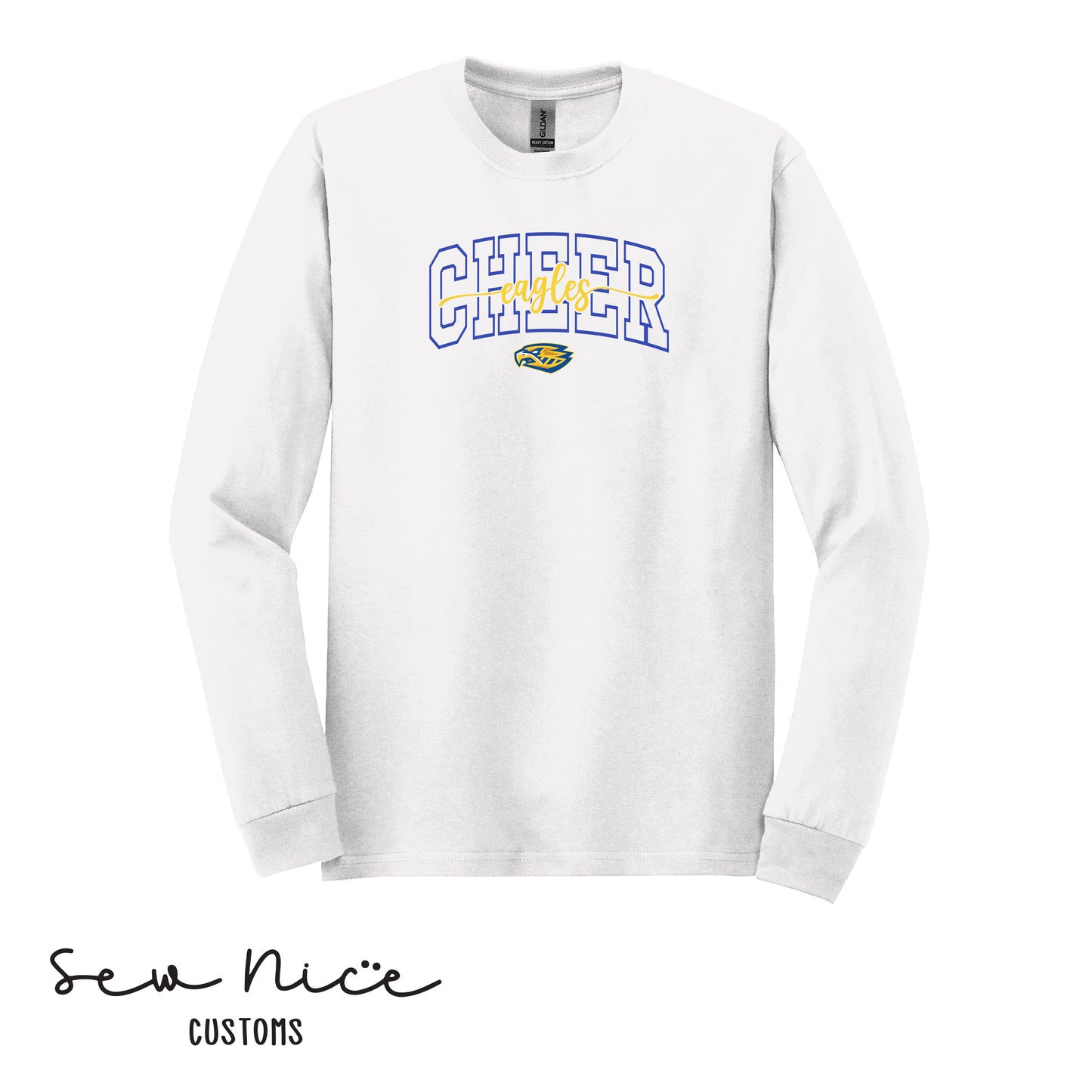 CHEER Eagles Script- Unisex Adult/Youth Long Sleeve Shirt