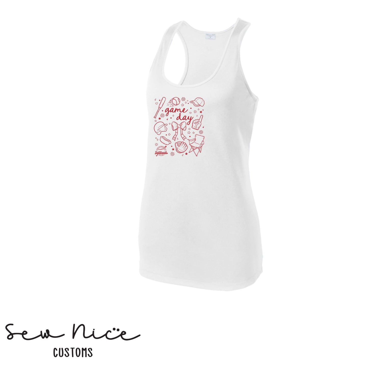 FYB Doodle Game Day- Ladies Dri Fit Tank Top