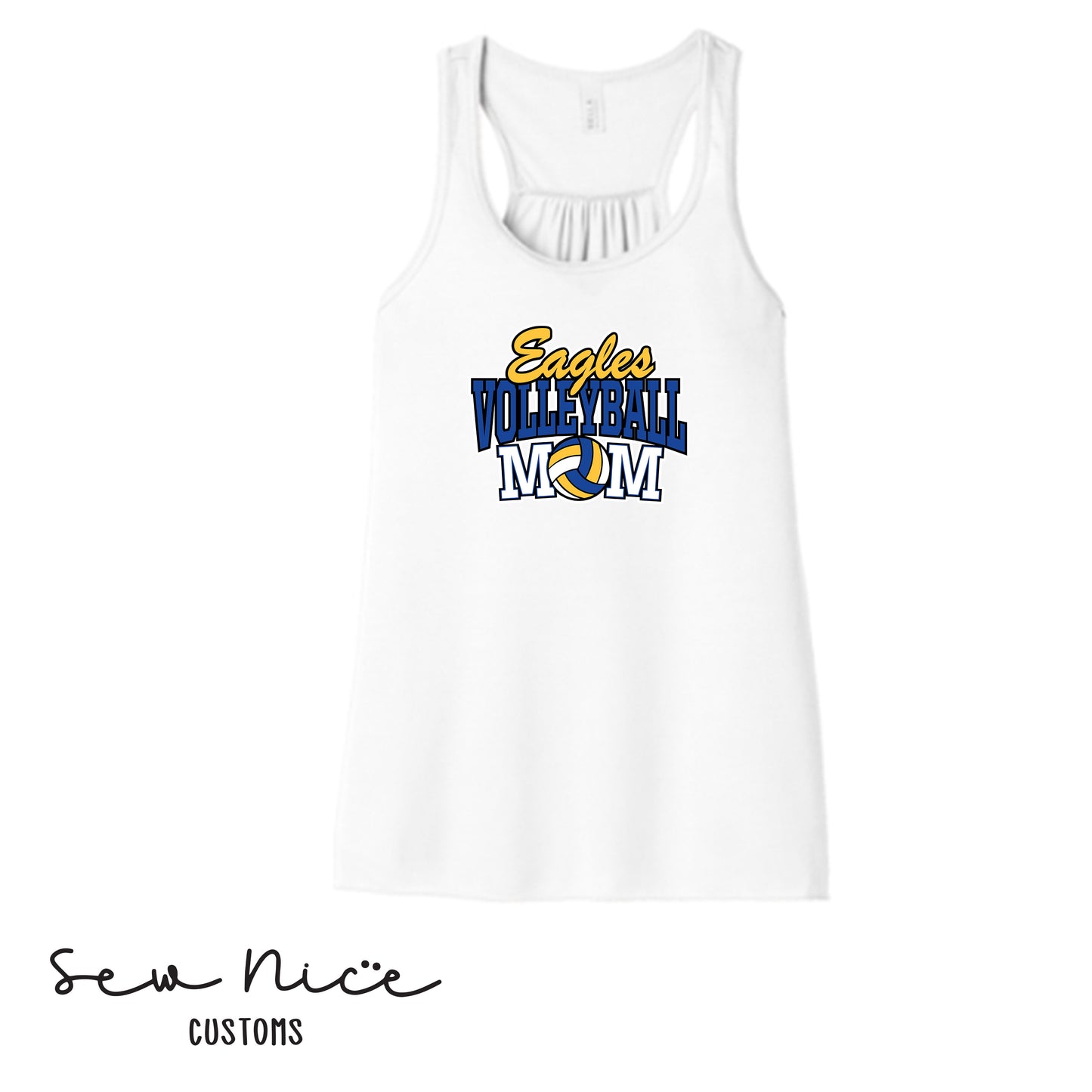 SP Eagles Volleyball MOM - Ladies Bella Canvas Flowy Tank Top