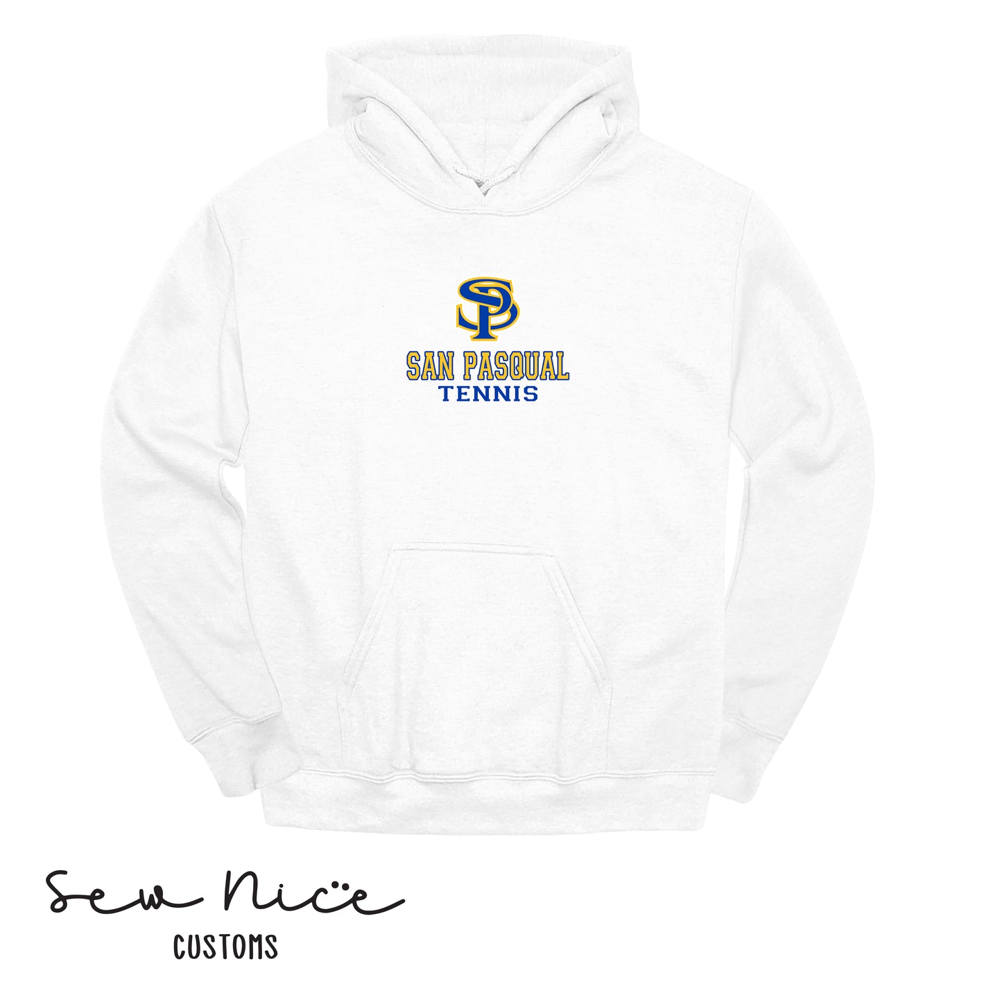SP San Pasqual Tennis- Unisex Adult/Youth Hoodie