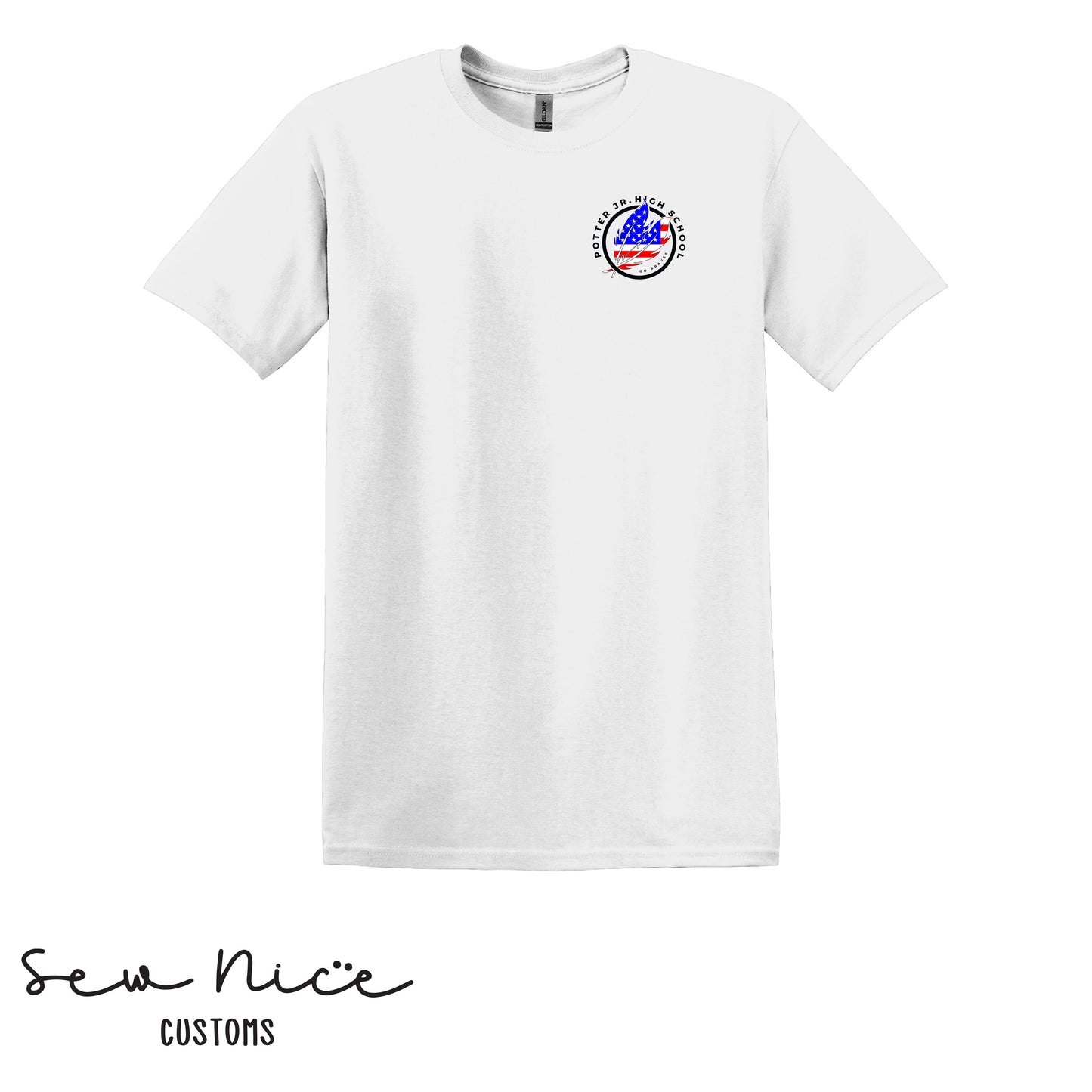 American Flag Potter Design- Unisex Adult/Youth T-Shirt