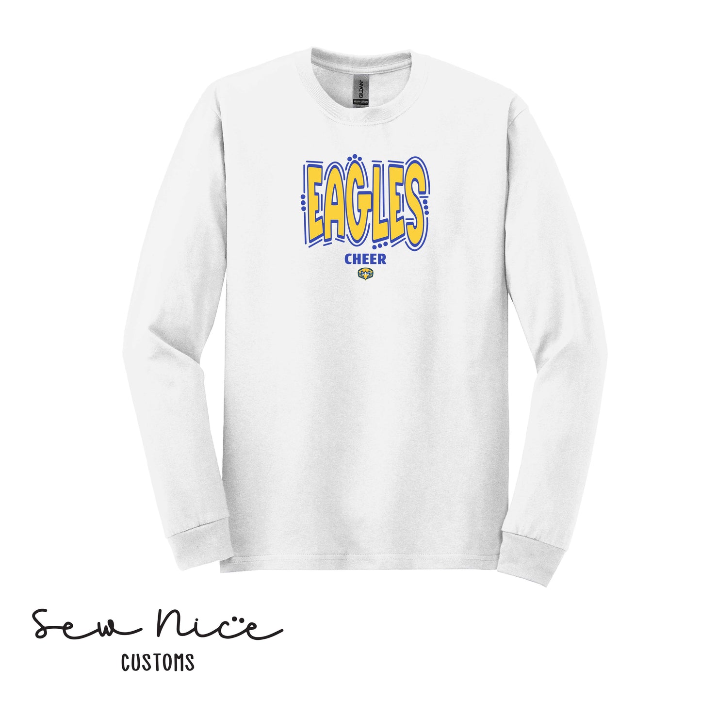 Eagles Doodle Cheer- Unisex Adult/Youth Long Sleeve Shirt