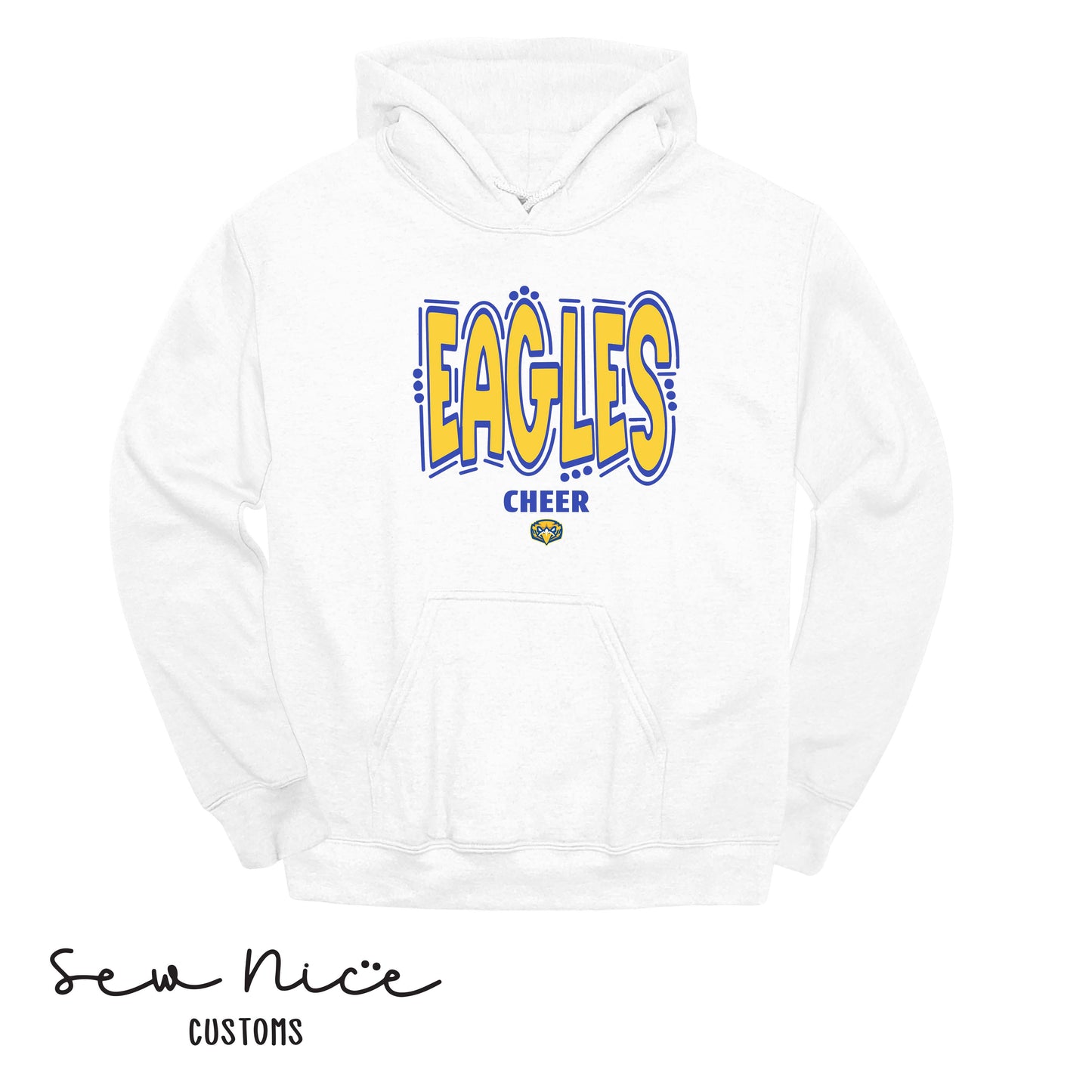 Eagles Doodle Cheer- Unisex Adult/Youth Hoodie