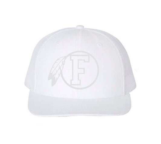 FHS - Fallbrook Embroidered WHITE OUT 3D Puff Hat (Local Pick Up)