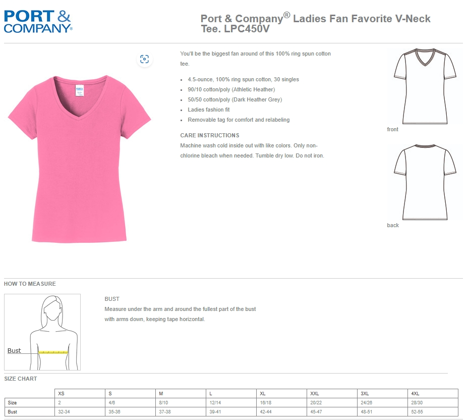 La Paloma Logo- Ladies V-Neck Shirt