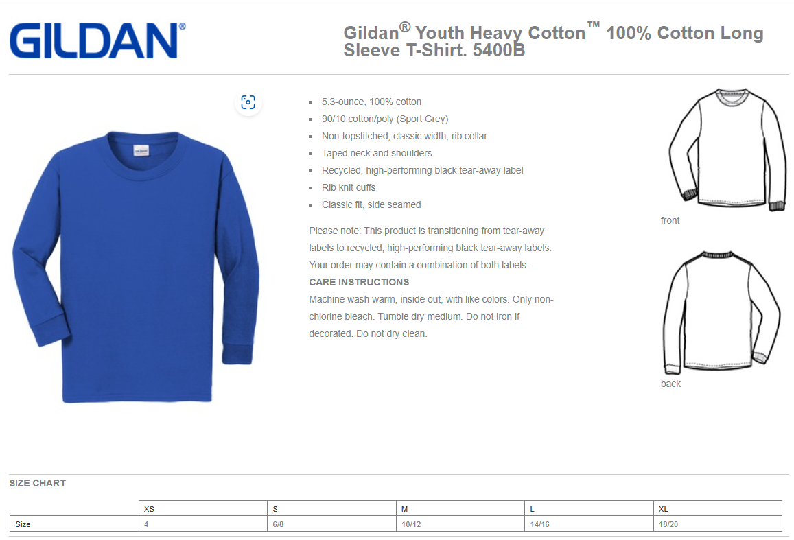 FALLBROOK - Unisex Adult/Youth -Long Sleeve Shirt -Field Hockey (Local Pick Up)