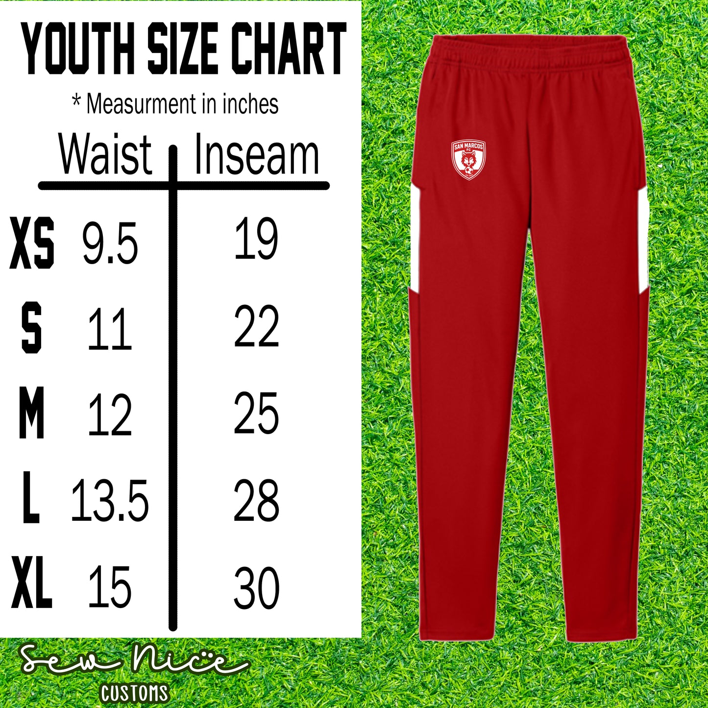 San Marcos FC -Adult/Youth Warm Up Pant