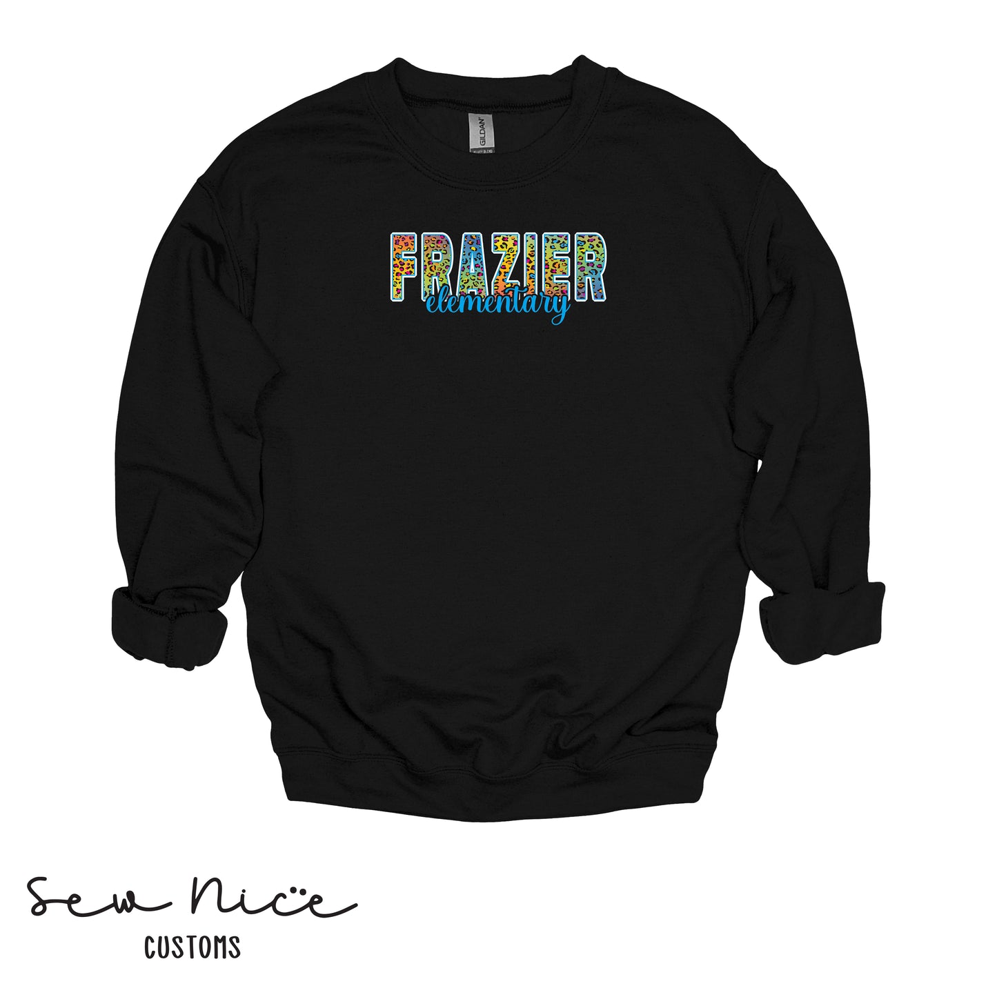 Leopard Frazier Design- Unisex Adult/Youth Crewneck Sweatshirt