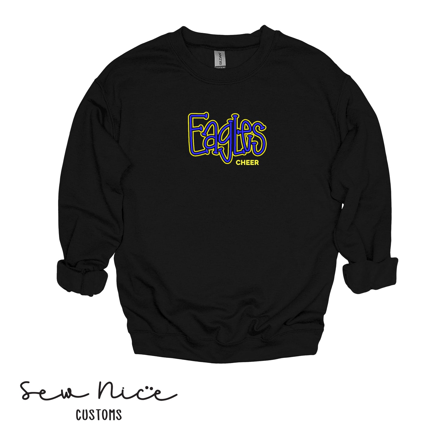 Eagles Embroidered 3D Puff - Adult/Youth Crewneck Sweatshirt
