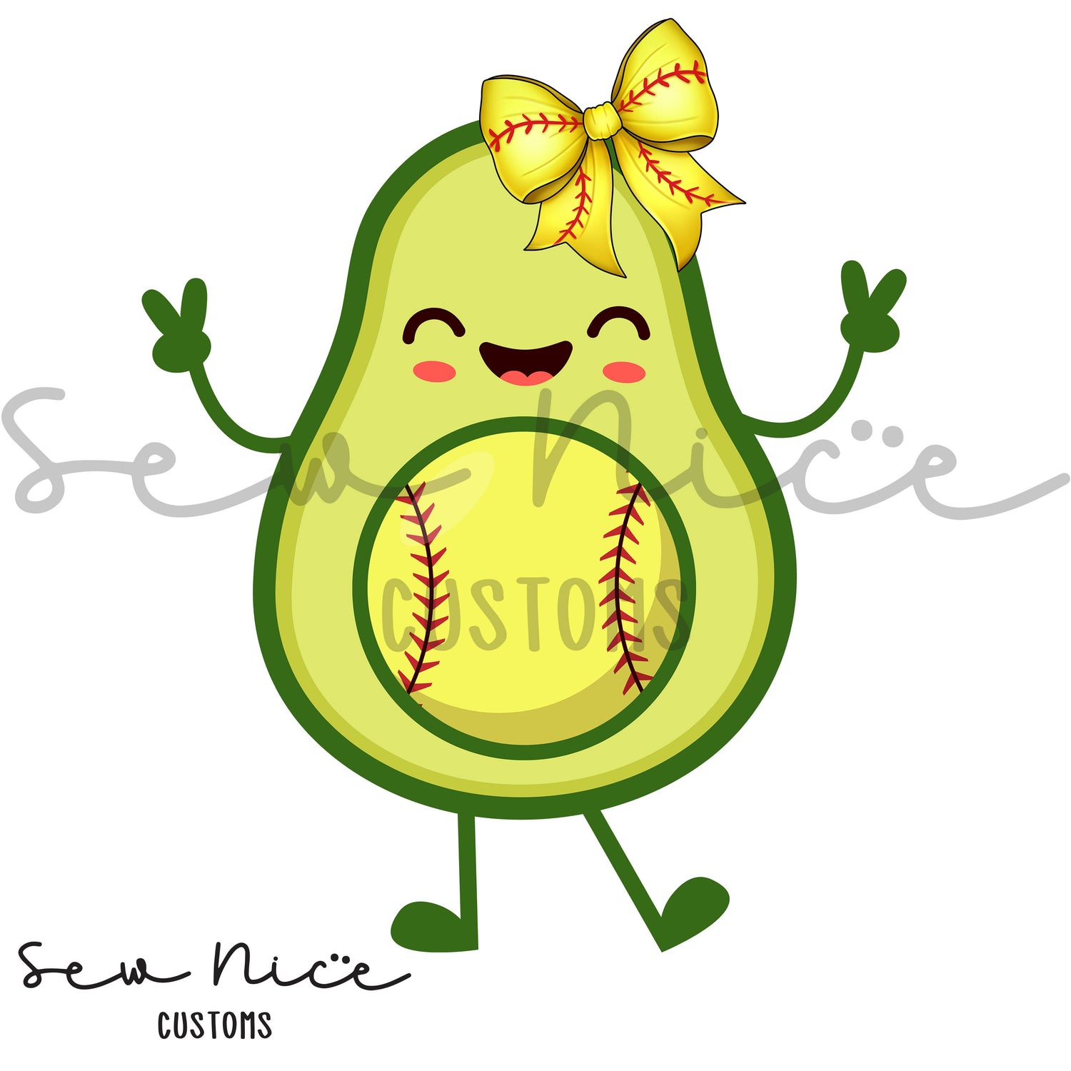 Avocado Softball Girl