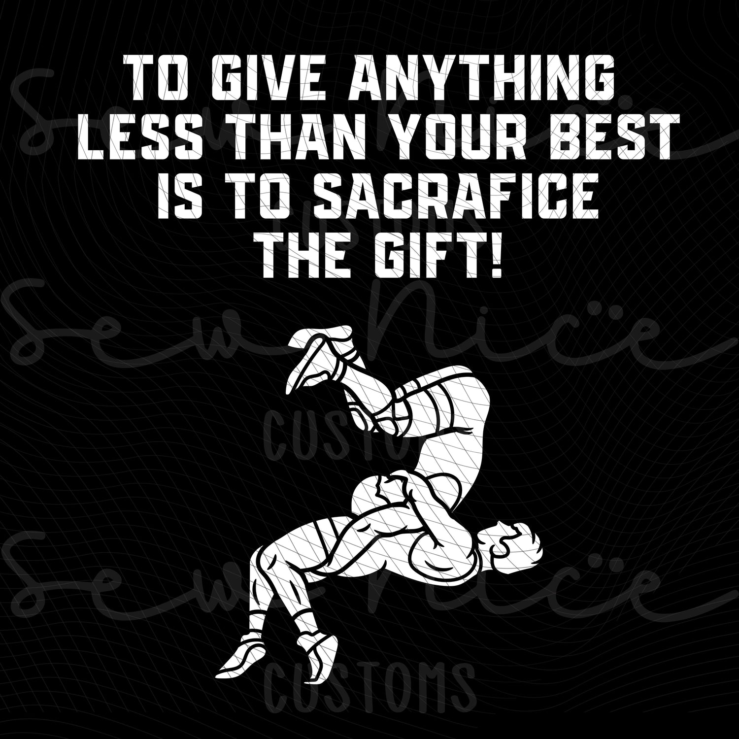 Guajome Wrestler Quote Design