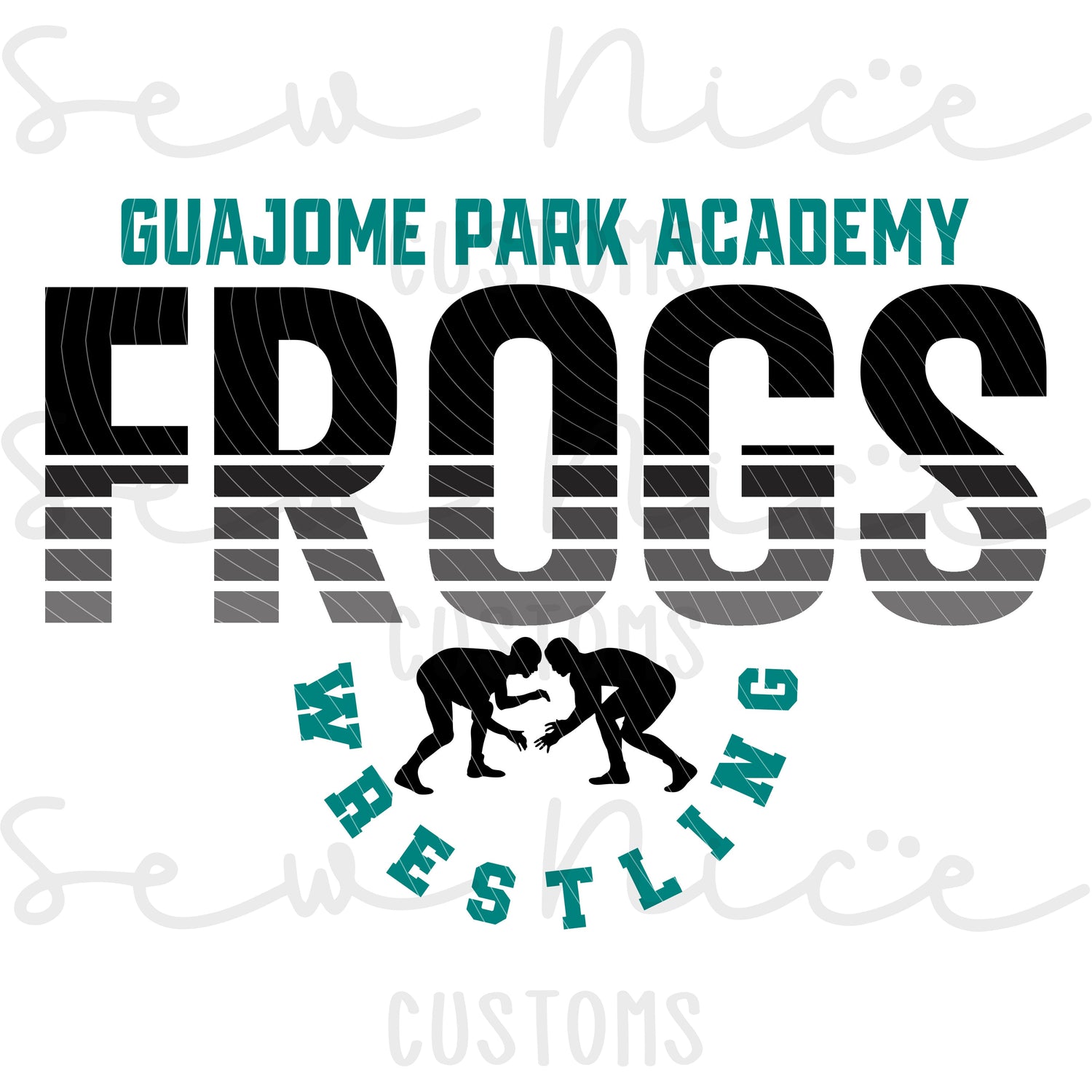 Guajome Frogs Stripe Wrestling Design