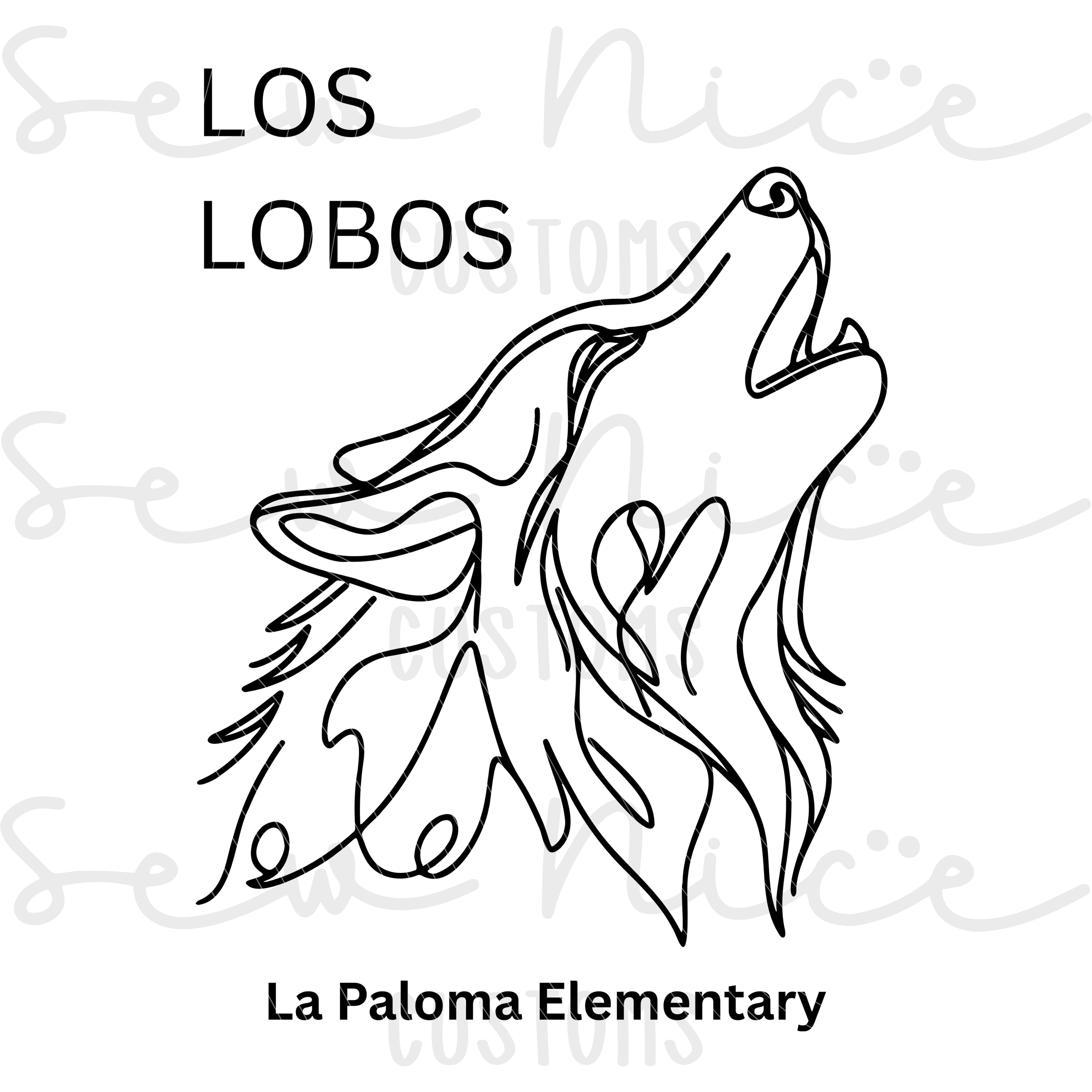 Los Lobos Line Drawing – Sew Nice Customs