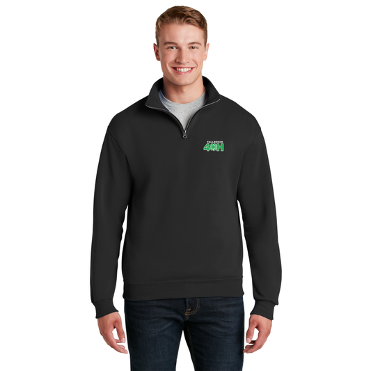 Embroidered 4H- ADULT 1/4 Zip Sweatshirt (No back design)