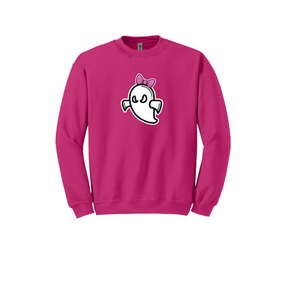 Ghost with Bow -Adult/Youth Unisex Crewneck Sweatshirt