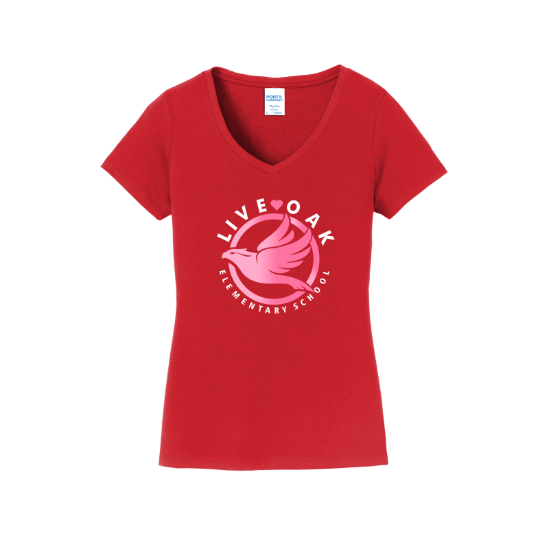 Live Oak Valentine's- Women's V-Neck Shirt