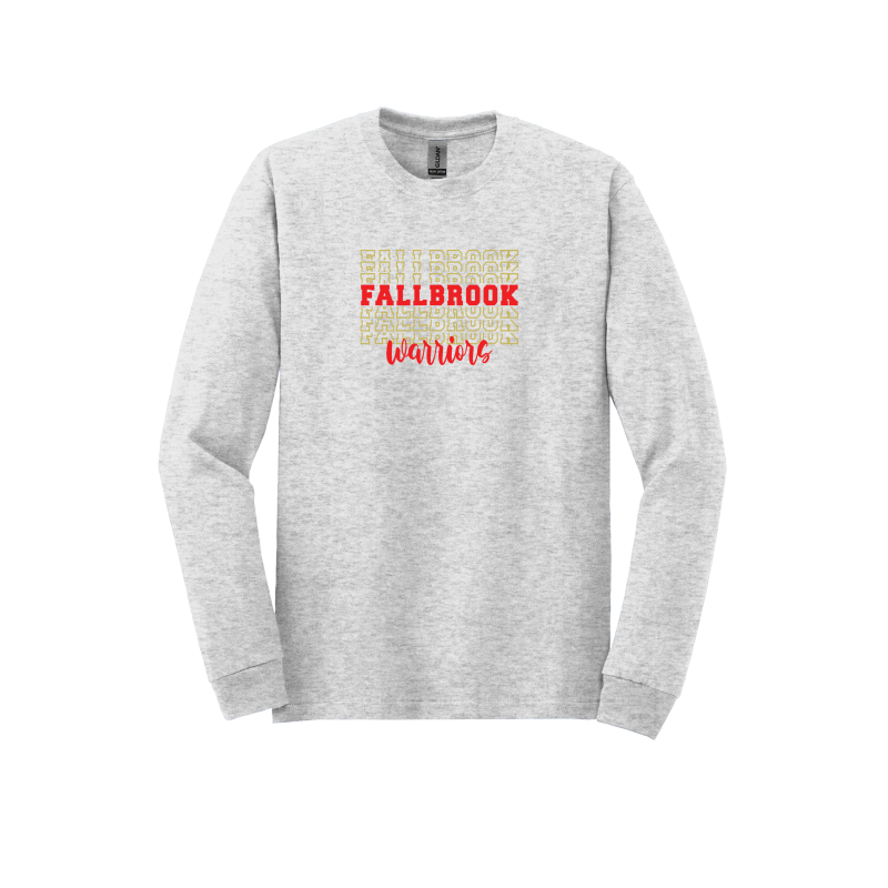 Fallbrook Stacked Design ADULT Long Sleeve T-shirt