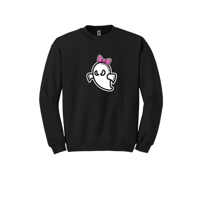 Ghost with Bow -Adult/Youth Unisex Crewneck Sweatshirt