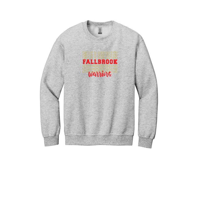 Fallbrook Stacked Design ADULT Crewneck Sweatshirt