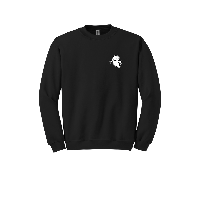 Embroidered Ghost Softball Design (No Bow) Crewneck, Hoodie, Full Zip