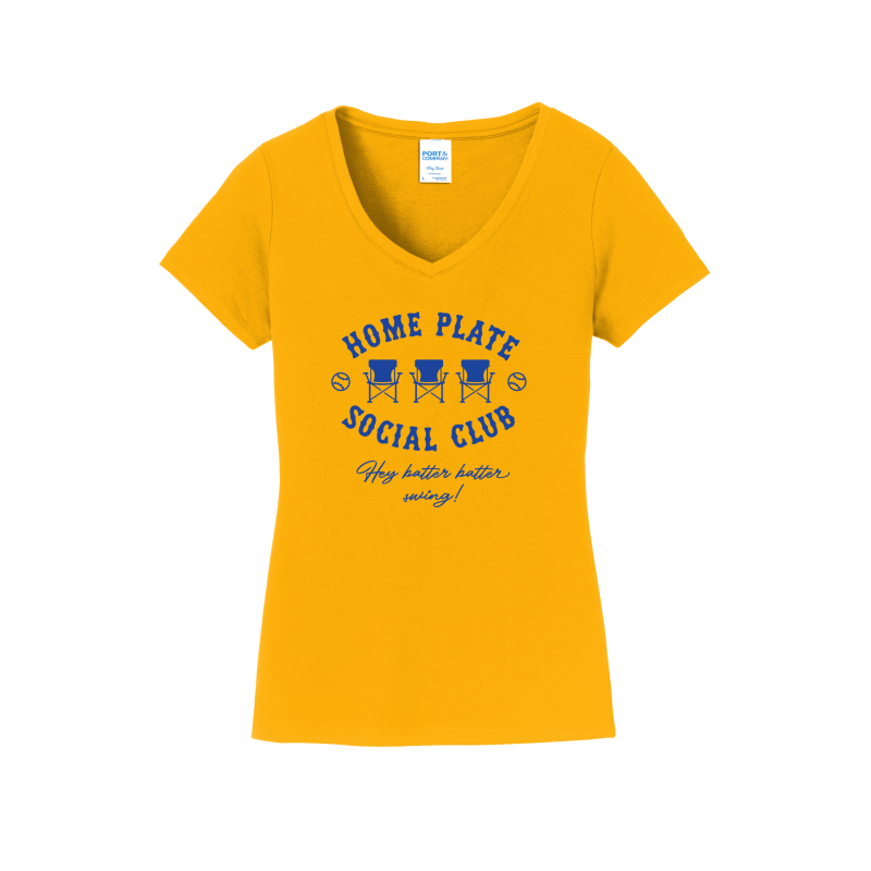 SP Home Plate Social Club Women's V-Neck Shirt