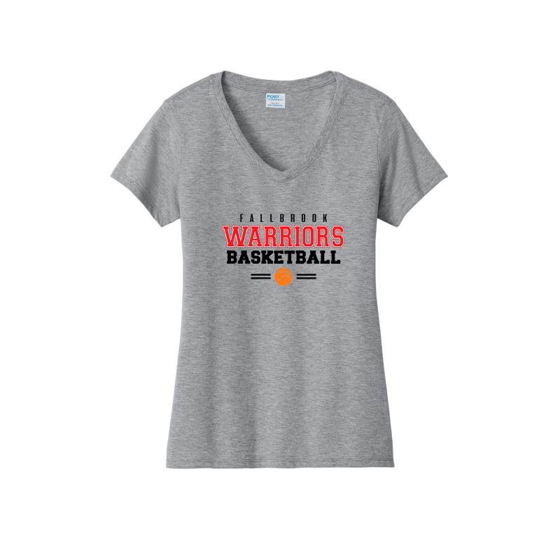 Fallbrook Warriors Basketball - Women's V-Neck Shirt