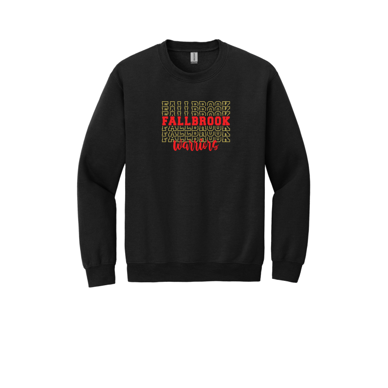 Fallbrook Stacked Design ADULT Crewneck Sweatshirt