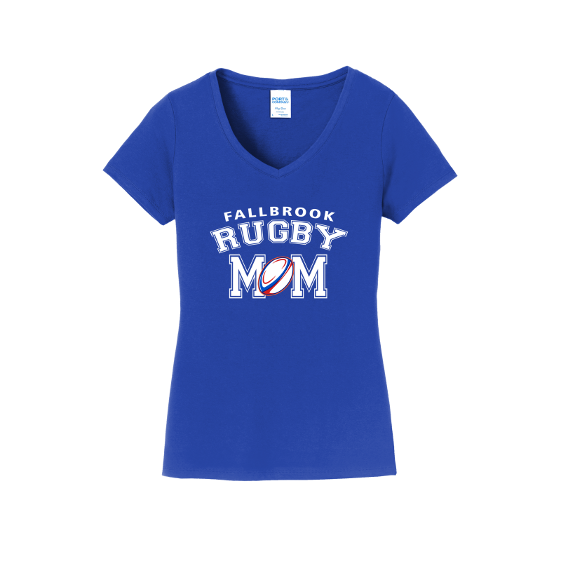 Fallbrook Rugby Mom -Women's V-Neck