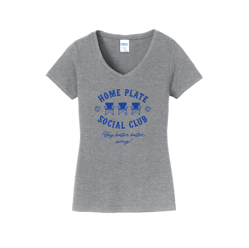 SP Home Plate Social Club Women's V-Neck Shirt